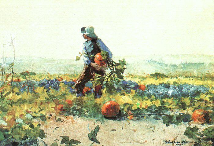 Winslow Homer For to be a Farmer's Boy Norge oil painting art